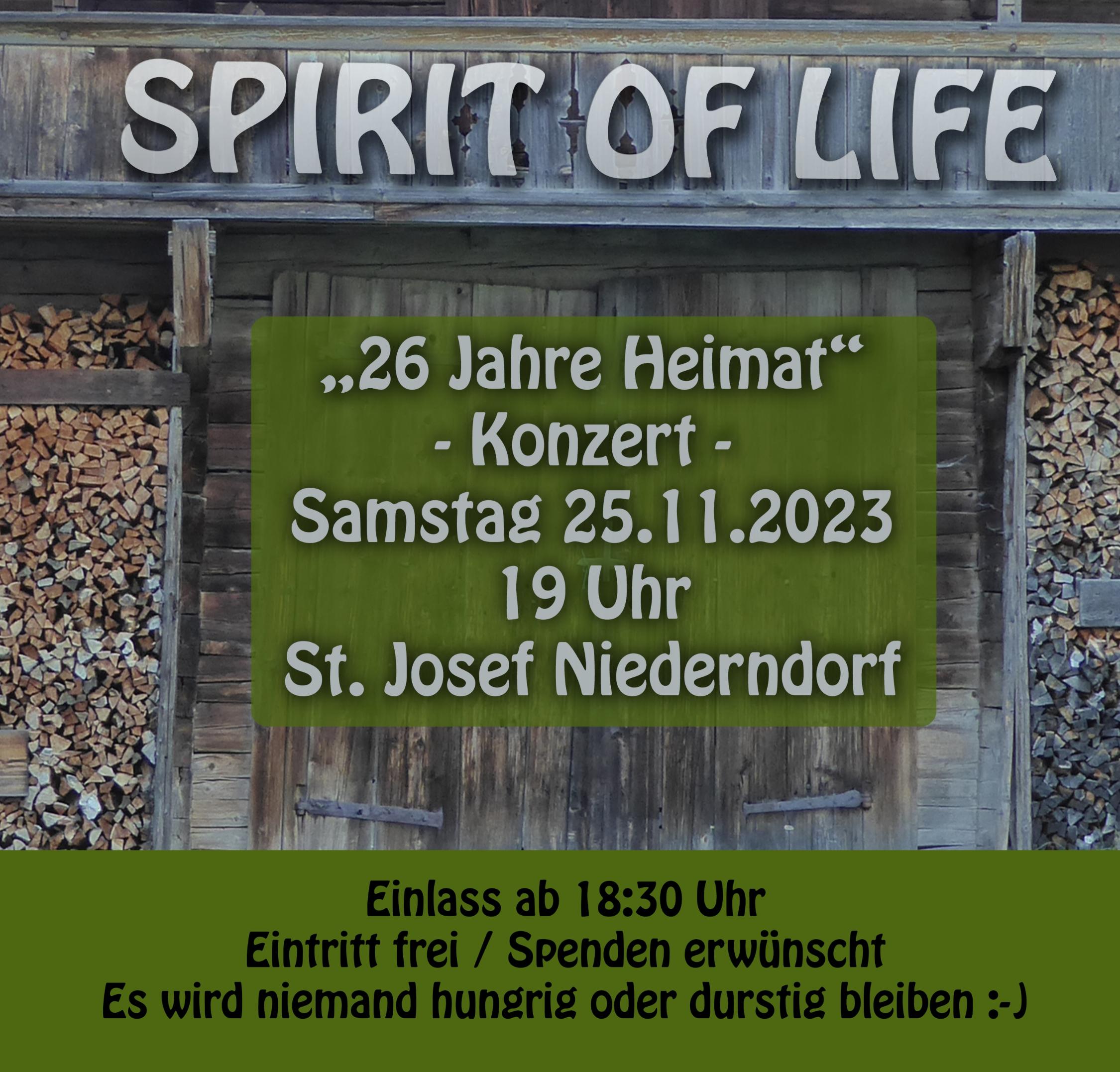 Spirit of Life - 26 Jahre