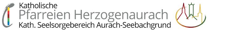 Schriftzug und Logo im Kopf der Homepage der Katholischen Pfarreien Herzogenaurach